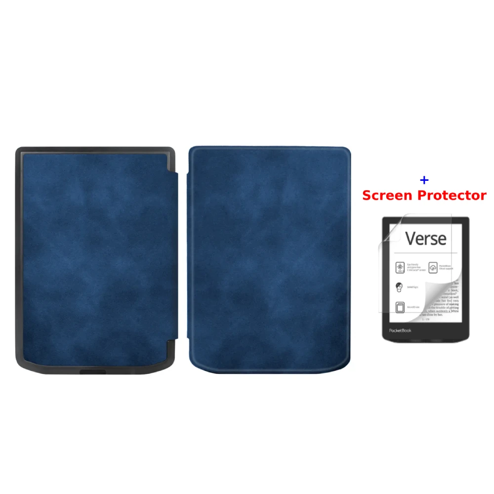 Premium PU Leather Auto Wake Sleep Cover with Screen Protector