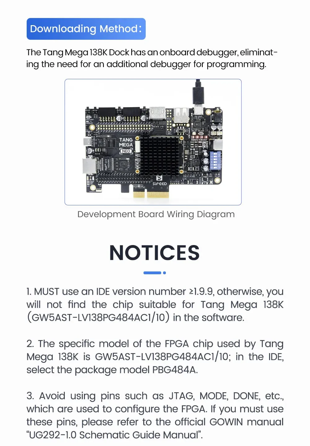 Sipeed Tang Mega 138K / 60K Dock GOWIN GW5AST RISC-V FPGA Development Board Larg
