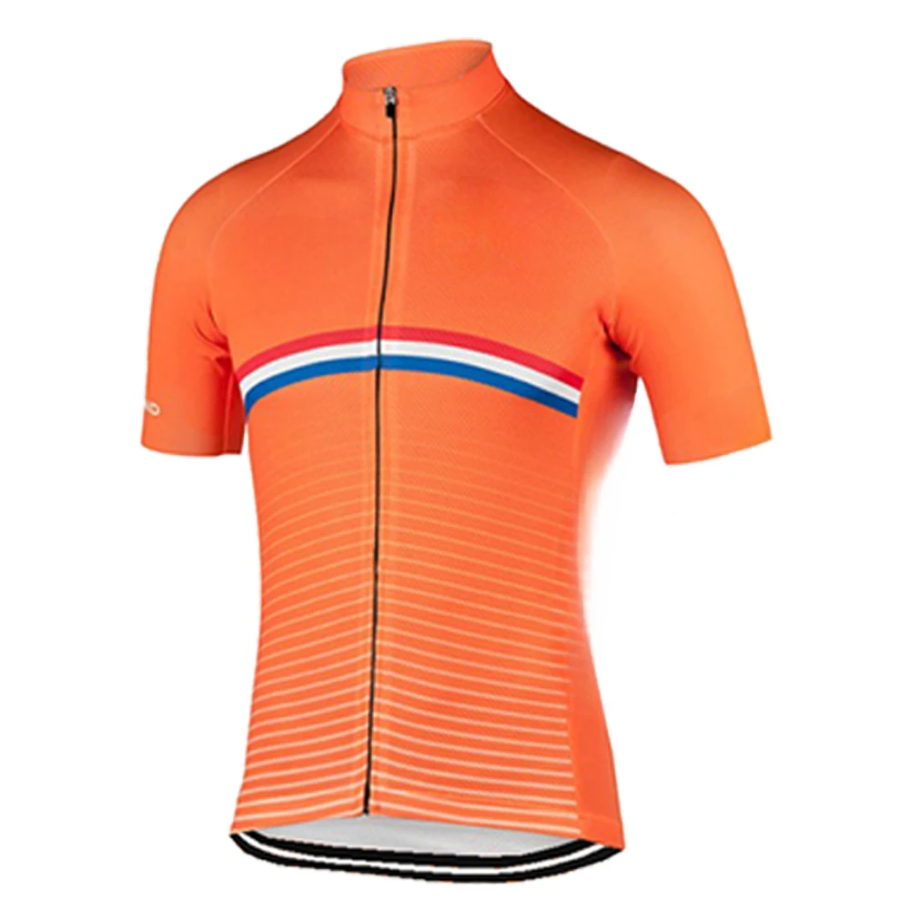 thumbnail image 1 of Nueva camiseta de ciclismo de Holanda para hombre, color naranja, ropa de ciclismo, ropa de ciclismo, manga corta, personalizable, 1 of 4