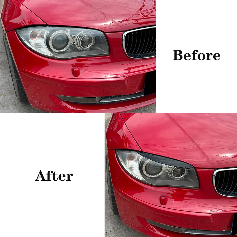 Car Eyelid Eyebrows Headlights Cover For-BMW 1 Series E81 E82 E87