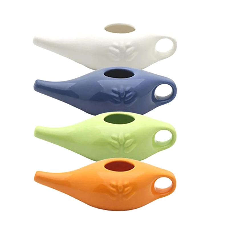 Ceramic Neti Pot Nasal Wash System Cleaner 250ml Nose Washing Kit For Sinus Rhinitis Allergy Nose Yoga Detox Rinse nasal irrigator set