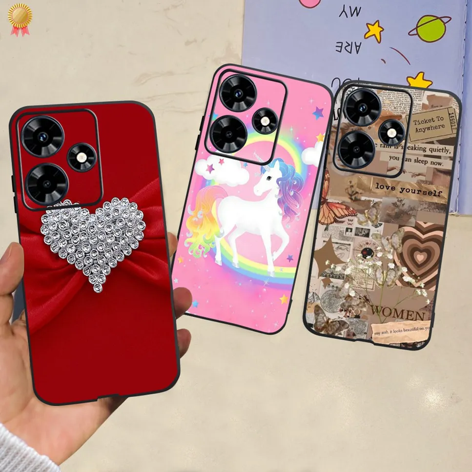 For Infinix Hot 30 Play 30i 4G Case Cute Funny Clear TPU Soft Silicone Back Cover For Infinix Hot 30Play 30i 30 Play Phone Case