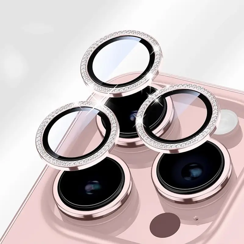 Bling Glitter Diamond Camera Lens Protector Case For iPhone 17 16 15 14 13 12 11 Pro Max Plus Sreen Protectors Film For iPhone17 - Image 8