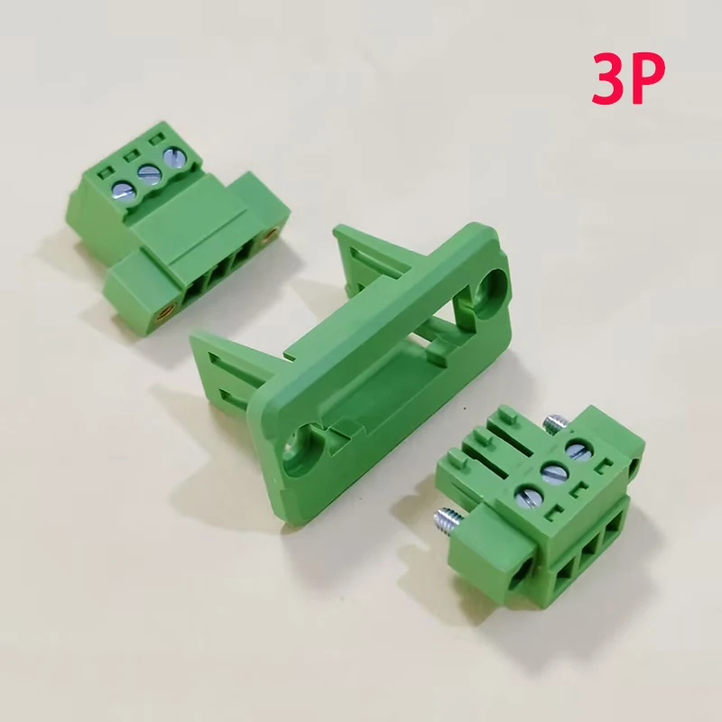 1세트 15EDGWC 3.81mm 플러그형 터미널 블록 2-24P 스루월형 암수 커넥터(플랜지 이어 포함)