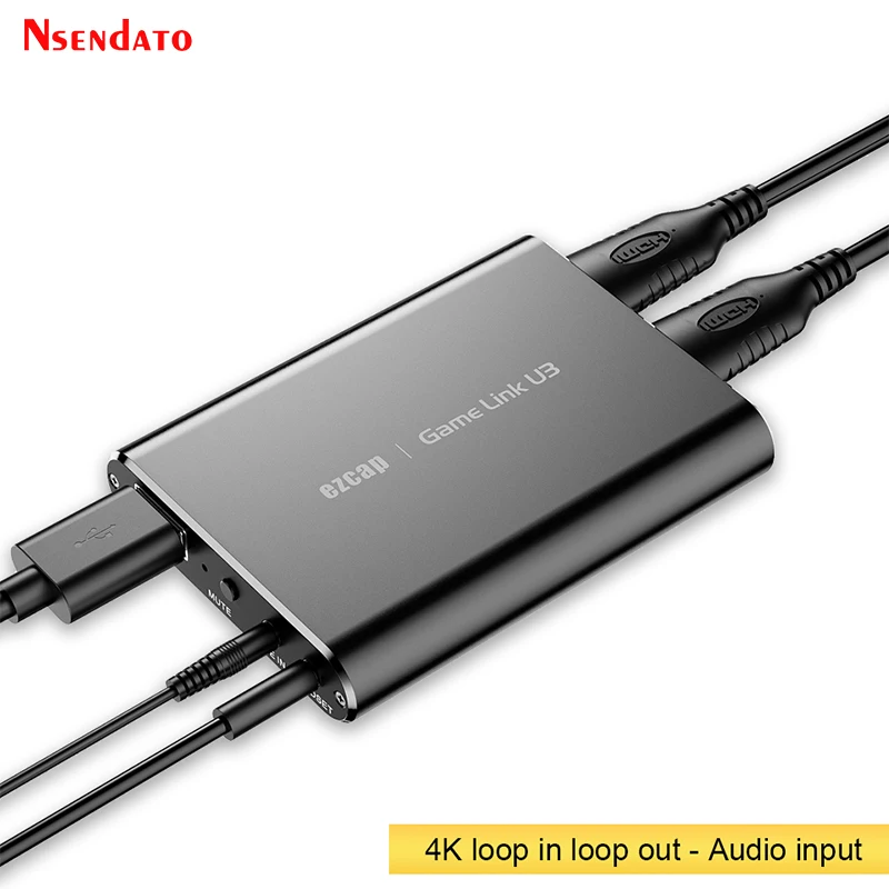 Ezcap371 USB3.0 HDMI UVC YUY2 Video Game Capture Card 4K 60hz 1080p 60fps HDMI Recorder Video Capture Live Streaming for PS5 PC