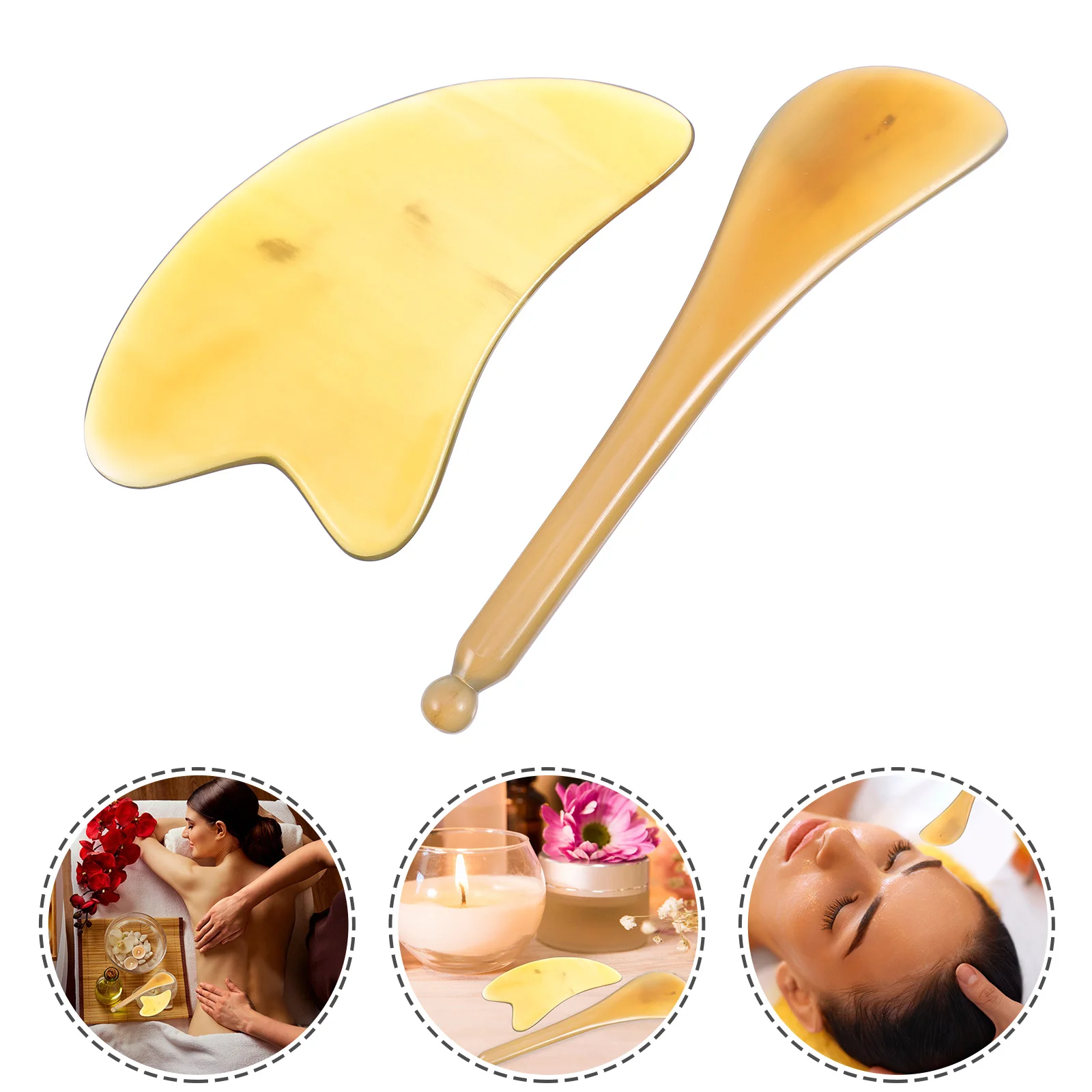 

2pcs Creative Scraping Boards Simple Face Scraping Boards Normal Tendon Sticks