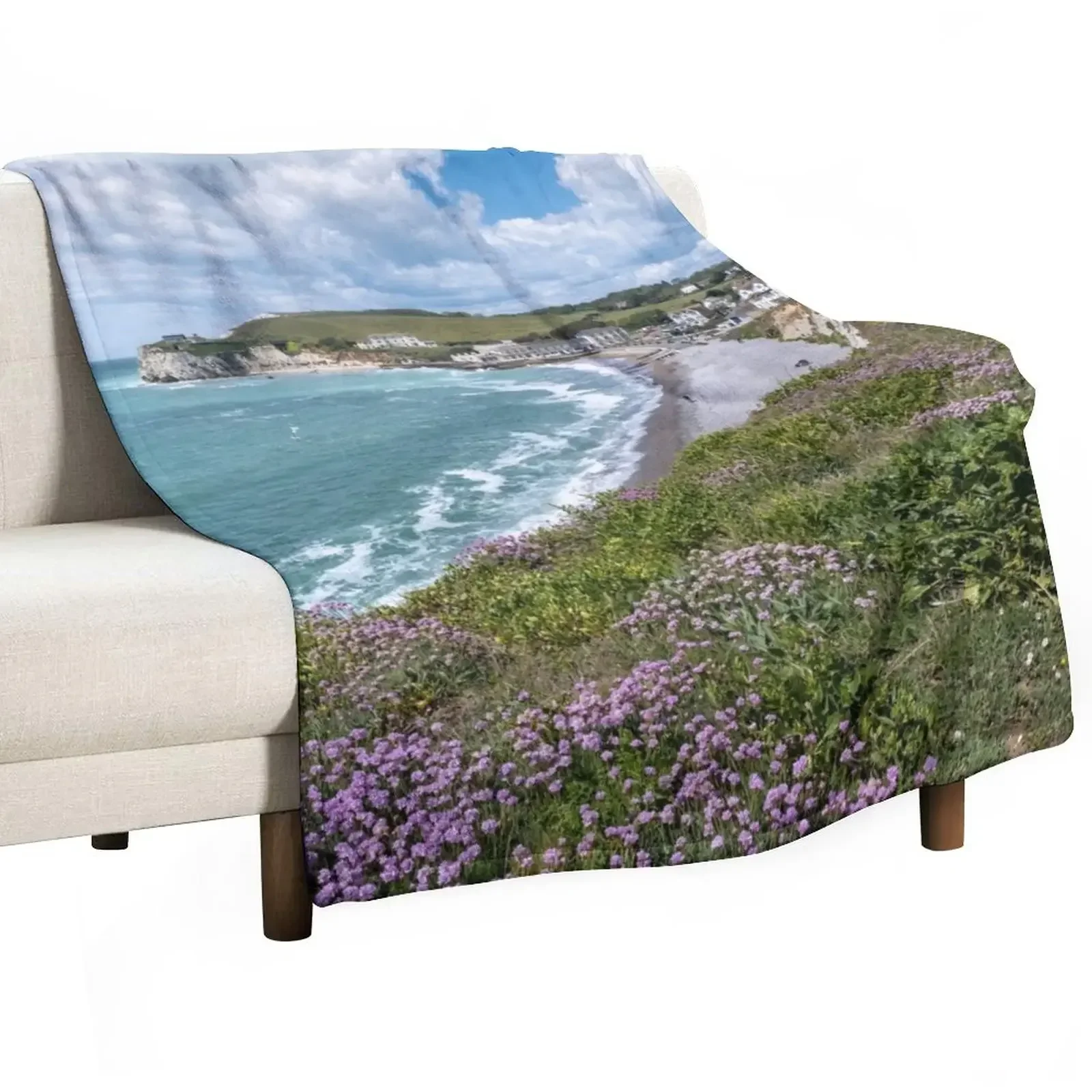 

Freshwater Bay Coastal Path Throw Blanket Decorative Sofas heavy to sleep Blankets