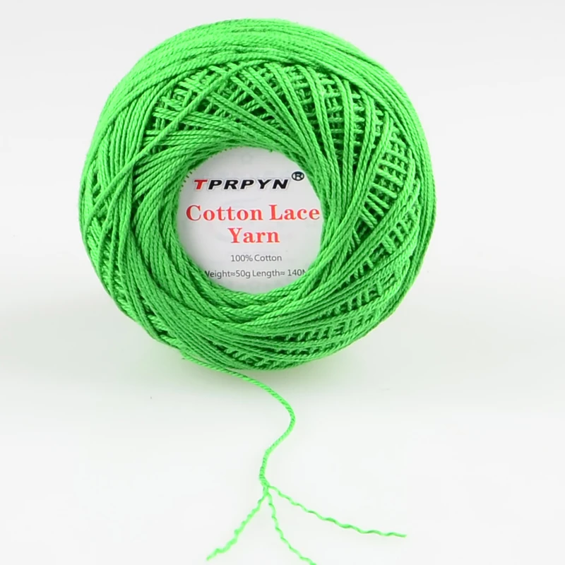 1Pc=50g 3# Lace Cotton Yarn for Knitting Hand Knitted Crochet Yarn Worsted Crocheted line Threads To Knit 140M