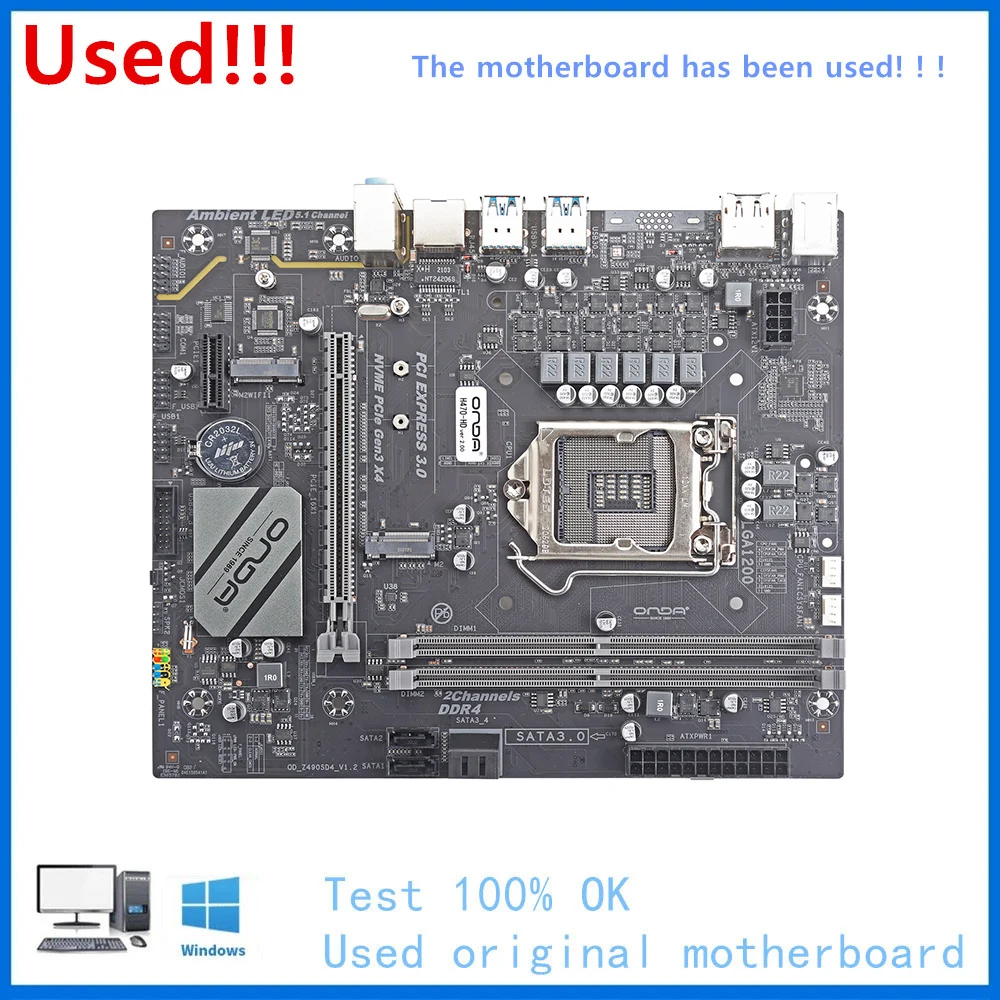 

H470 Motherboard Used For ONDA H470-HD Motherboard Socket LGA1200 DDR4 Desktop Mainboard support 10400 10700