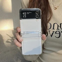 Luxury Transparent Acrylic Card Holder Case - Shockproof Slim Clear Cover - Samsung Z Flip 8 (Clear)