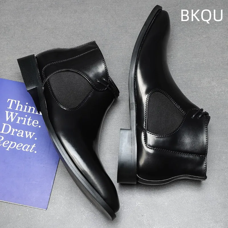 Men Chelsea Boots Large Size Non-slip Platform