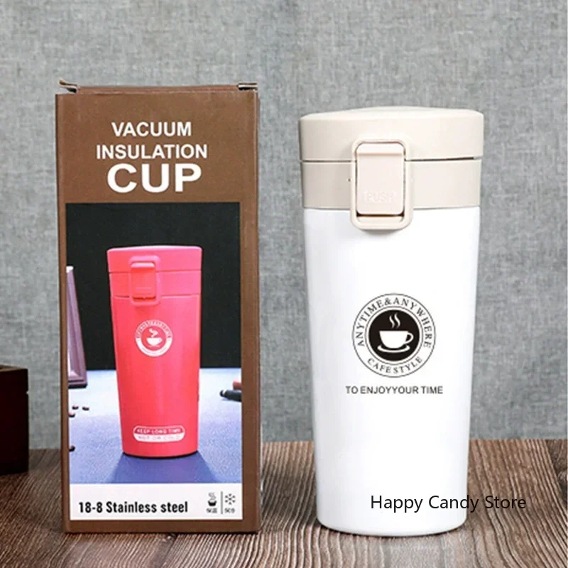 1PC 380ML/500ML Thermos Coffee Cup Tea Mug Portable Vacuum Flasks Travel Thermal Water Bottle Outdoor Sports Water Bottle