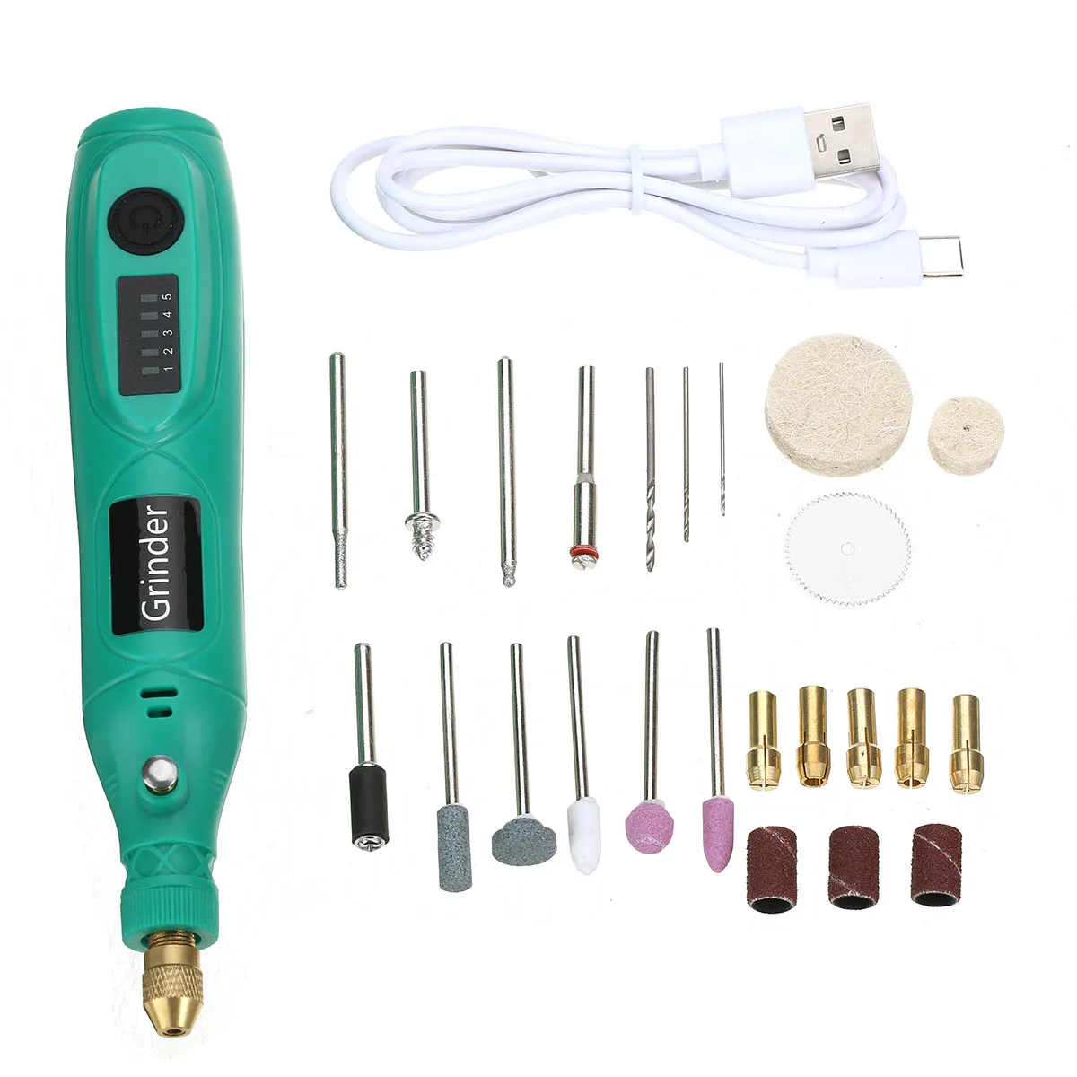 

Adjustable Speeds Mini Grinder Machine Variable Speed Electric Grinder Engraver Rotary Tool Polishing Drill Kit