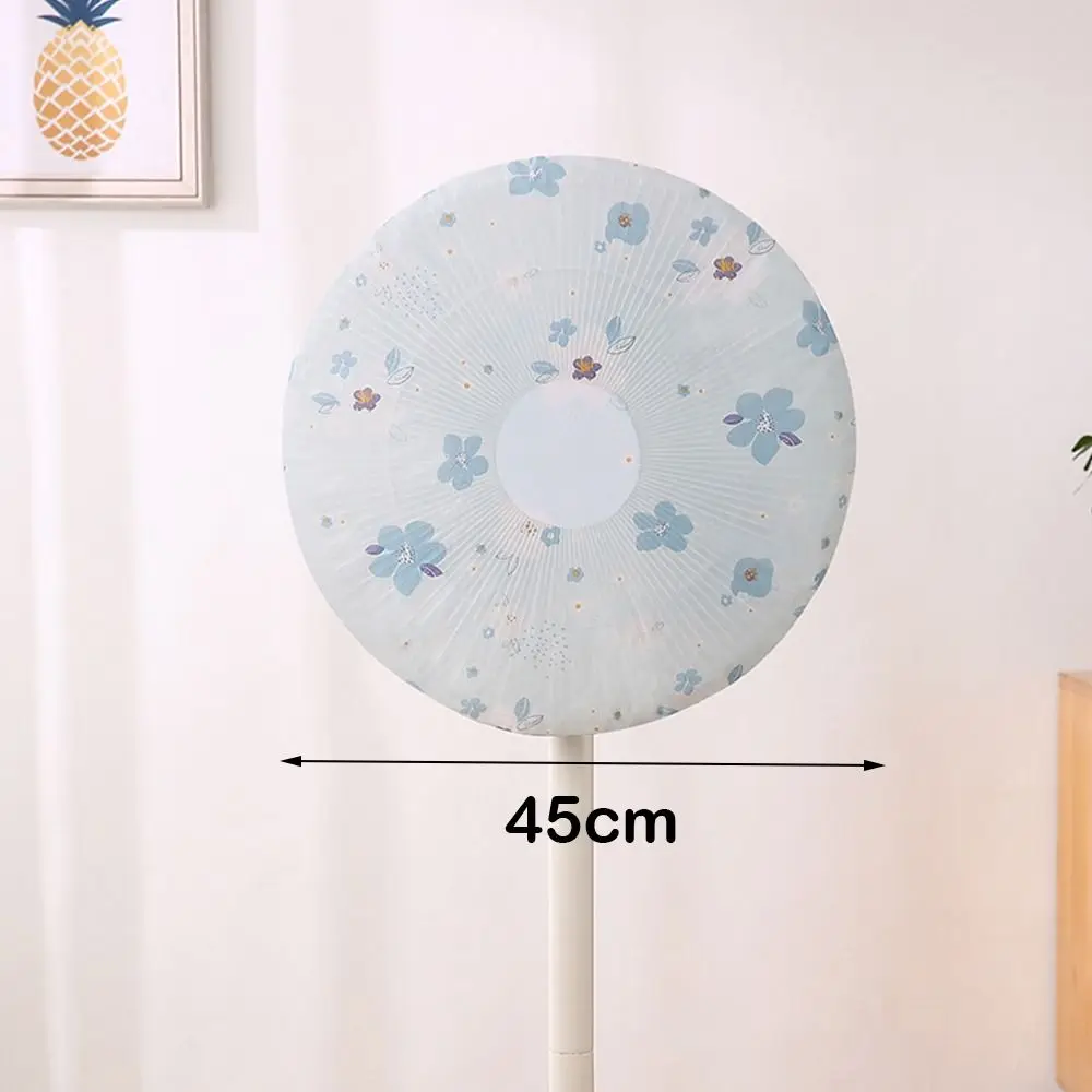 Simple Dustproof Electric Fan Cover Round Cartoon Pattern Printing Electric Fan Cover for Baby Kids Finger Protector