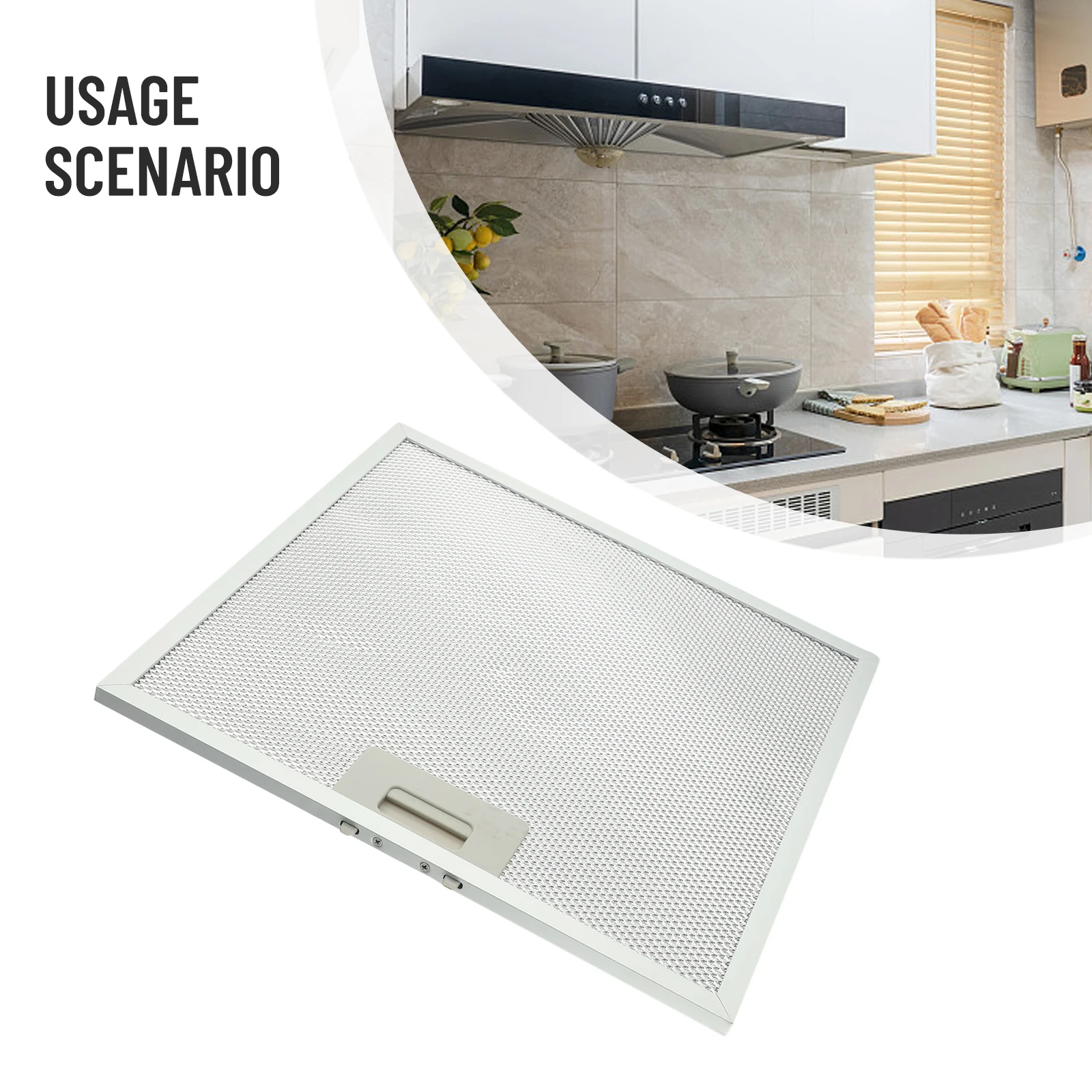 Extractor Vent Filter สําหรับเครื่องดูดควันสแตนเลสพร้อมระบบกรองหลายชั้นขนาด 320x320x9 มม. 1