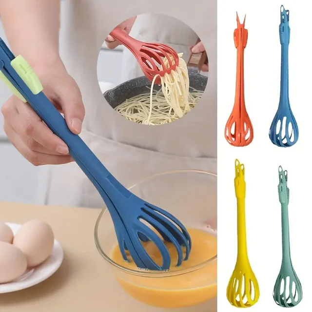 Multifunzionale 3 In 1 Frullino per le uova Miscelatore per il latte Pasta Noodle Pinze Manuale Clip per alimenti Separazione del bianco dell'uovo Strumento di cottura Gadget da cucina 2