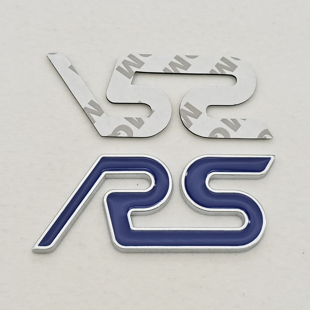 Premium 3D Metal Car Badge RS Logo Emblem & Sticker Accessories