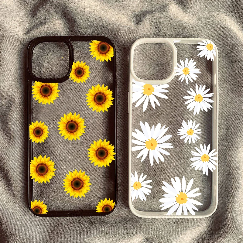 Cute Summer Daisy Flower SunFlower Phone Case For iPhone 15