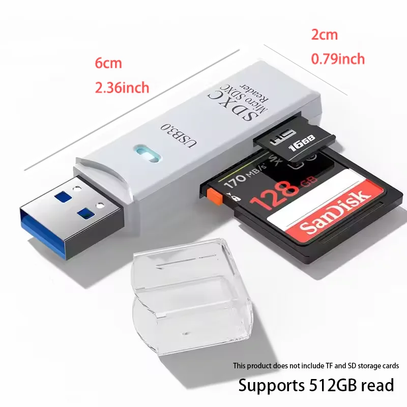 2-in-1 다기능 USB 3.0 카드 리더기마이크로 SD TF메모리카드리더기USB플래시드라이브 카드리더어댑터 PCLaptop 액세서리용