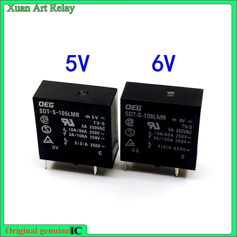 

10pcs/lot 100% original genuine relay:SDT-S-105LMR 5V 5A 4pins SDT-S-106LMR 6V