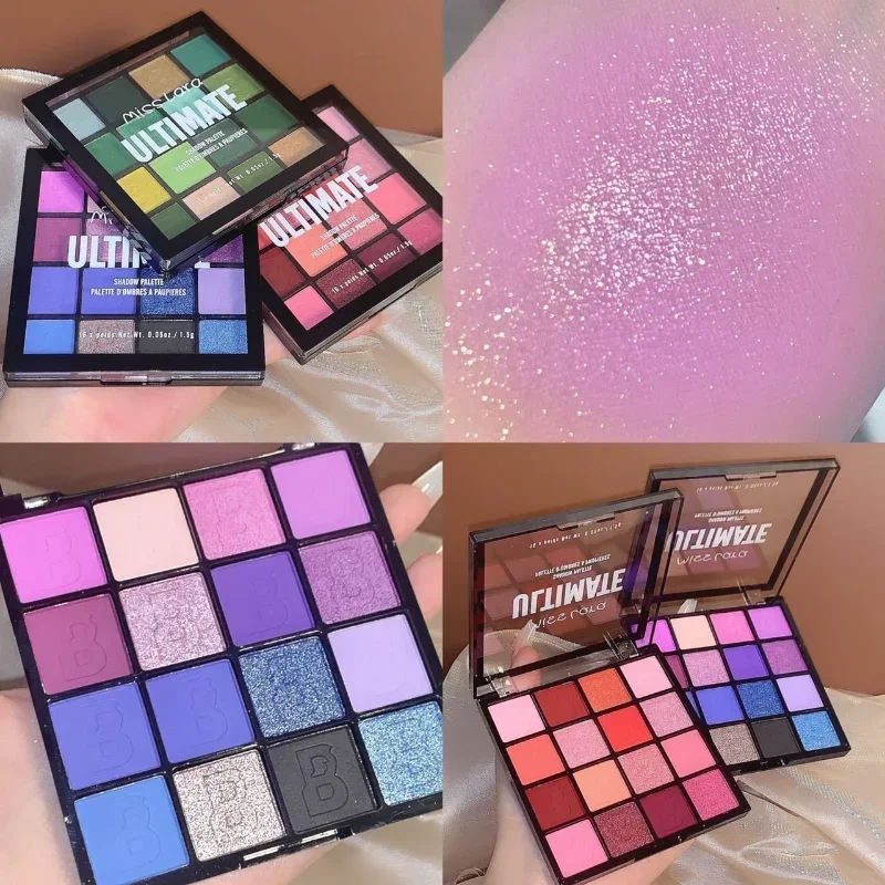 Miss Lara Eyeshadow Palette Matte Glitter Pearlescent Powder Delicate Longlasting Shimmer Waterproof Sweatproof For Eyes Makeup