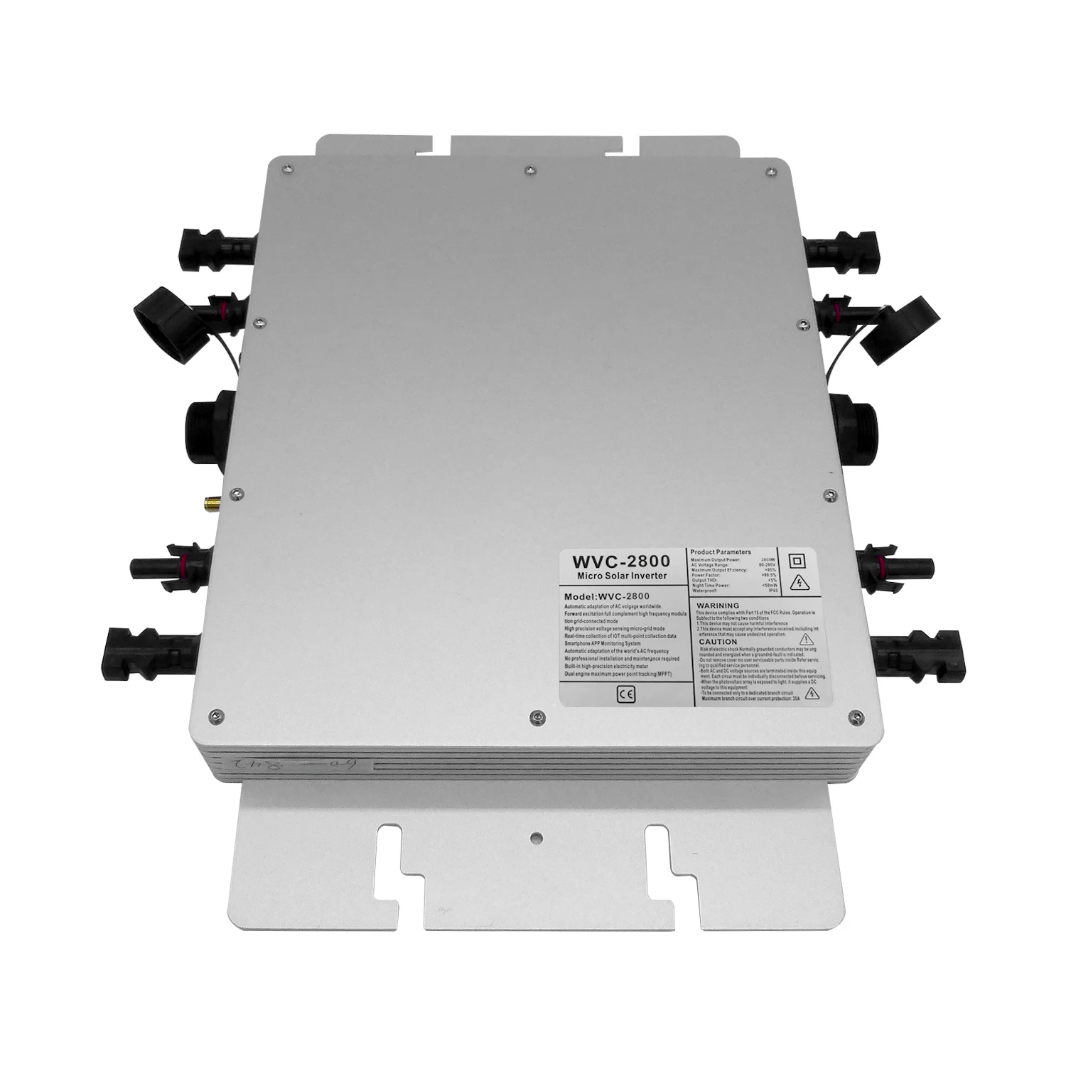2800W Solar Grid Tie Microinverter Wvc-2800 Micro Inverter 2800 Onda Sinusoidale Pura Mppt Tracking Power Con Wifi Bt