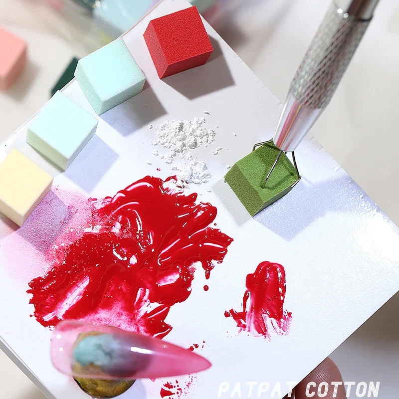 Square Nail Art Sponge Brush Gradient Nail Brush Gel Polish Design Nail Sponge Grab Pen Manicure Tool Professional Painting Tool 2