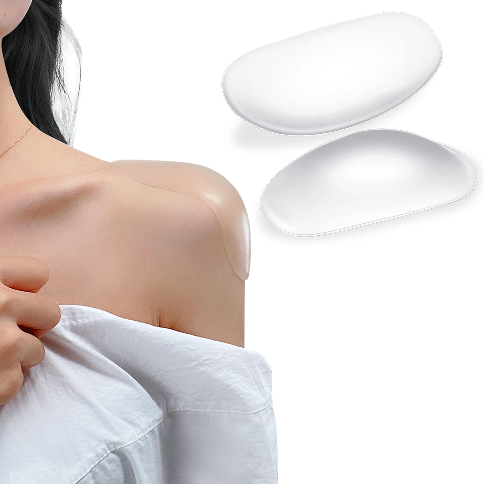 Description Picture 2 of itemInvisible Shoulder Pads Silicone Anti-Slide Reusable Enhancer Women Men