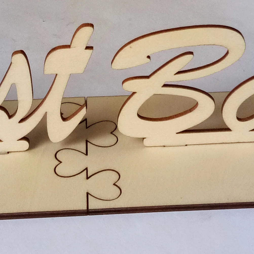 Freestanding Sign Guest Book Grace Wedding Wooden Bamboo Guestbook Letter Design