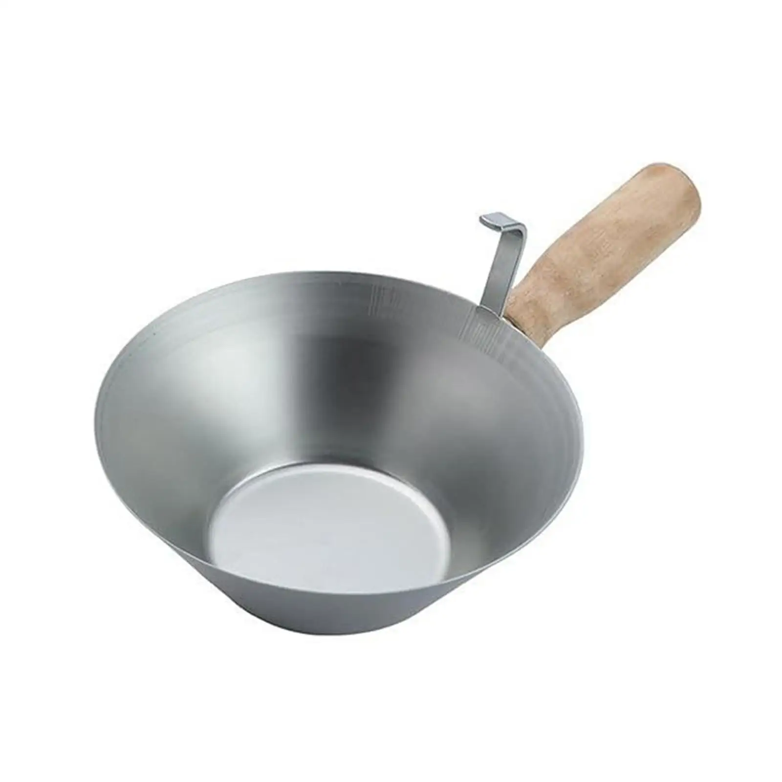 Cement Spoon Iron Scoop Wooden Handle Scooper for Stucco Plasterers Mortar