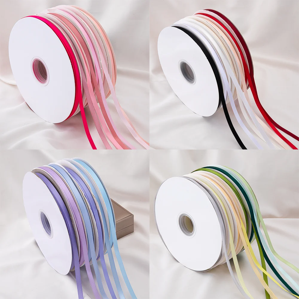 1Roll(≈100Yards) Width 6mm ribbon for crafts wedding Decorations DIY ...