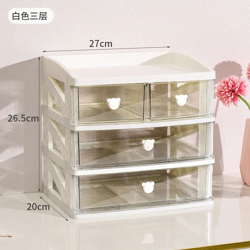 1/2/3 Tier Organizer Makeup Organizer box Tiered desktop drawer Clear  skincare product lipstick Dresser Makeup brush Organizer - AliExpress