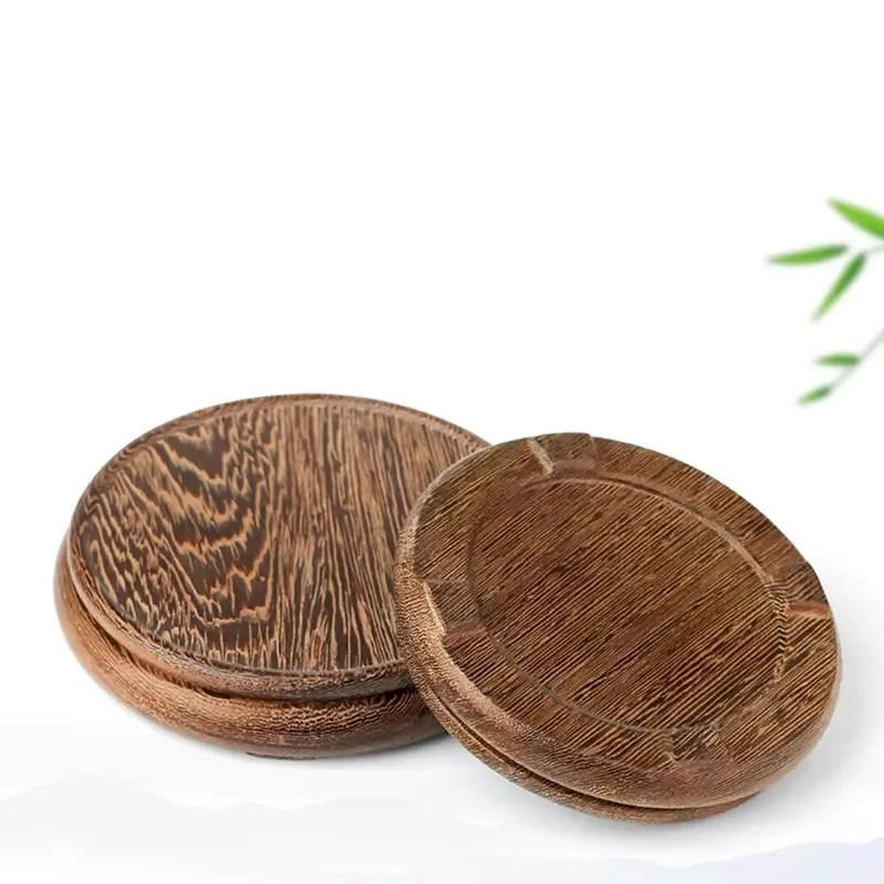 Chicken Wing Wood Round Base, Mahogany Bracket, Buddha Crafts, Bracket