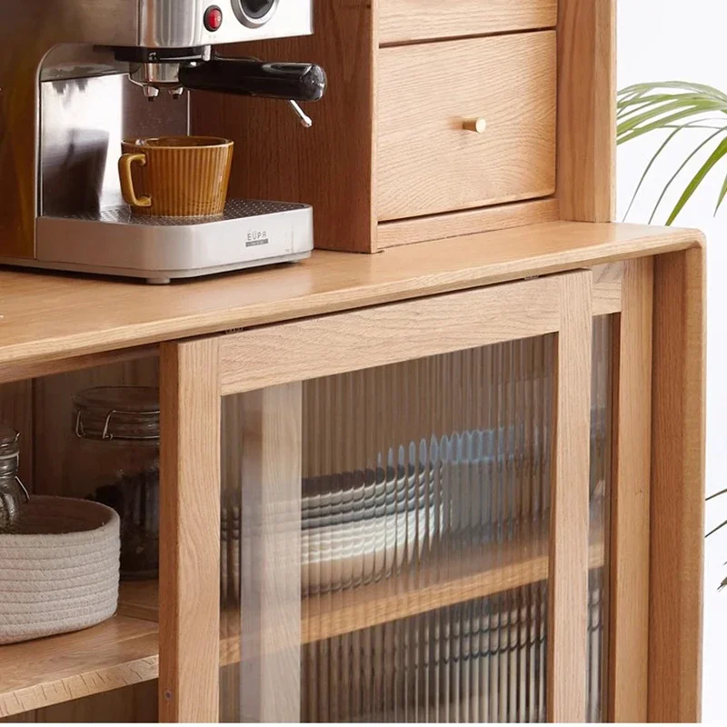 Sideboard et De Cuisine Vintage Furniture Luxury Side Board Cabinet Kitchen Auxiliary Table Wheel Mobile Coffee Bar Storage