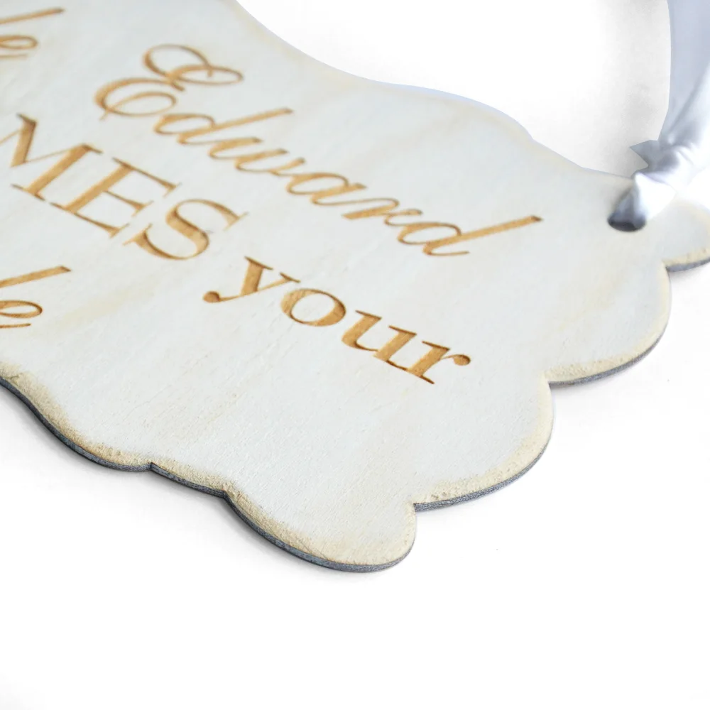 Personalized Wedding Sign Here Comes Your Bride Rustic Wedding Signage Wood Flower Girl Ring Bearer Sign Customizable