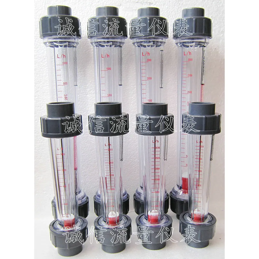  Caudalímetro líquido, tipo plástico del tubo del metro el  1-10m³/H del flujo del agua LZS-50 (D) : Industrial y Científico