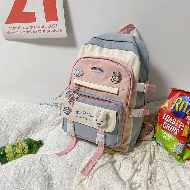 Kawaii Harajuku Style Pastel College Backpack