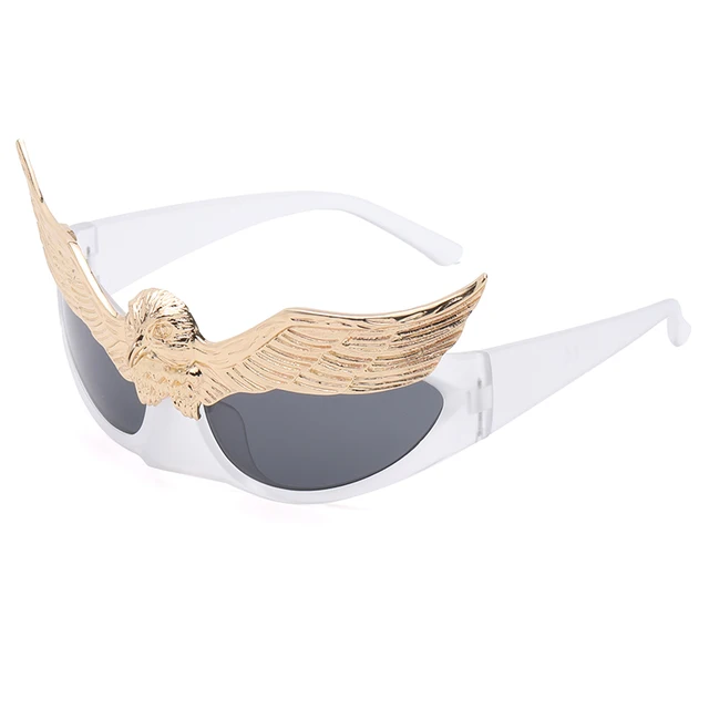 Steampunk Idegen Sas Napszemüveg Nők Férfiak Luxusmárka Designer Macska Szeme Gyémánt Uv400 Lentes De Sol Mujer - Image 3