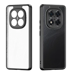 Transparent Anti-Drop Phone Case with TPU+Acrylic Protection and Anti-Fingerprint Design for Note 14Pro Plus (Black)