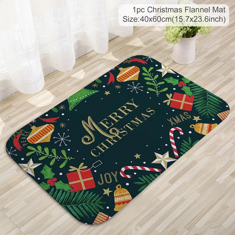 Festive Christmas Doormat – Decorative Holiday Front Door Mat with Cartoon Character Design for Indoor and Outdoor Use