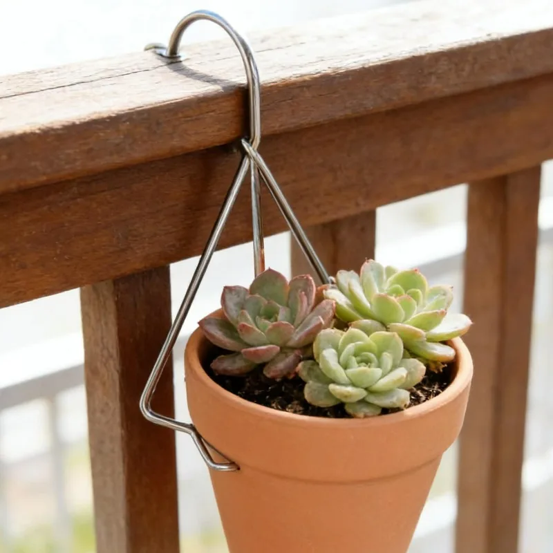 Outdoor Garden Wall-Mounted Stainless Steel Plant Hanger Clips
