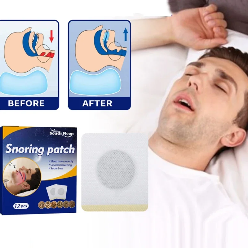 

12Pcs/Box Anti-snoring stickers improve sleep strop snore sleeping talk ventilation corrector Easier Better Breath care strips