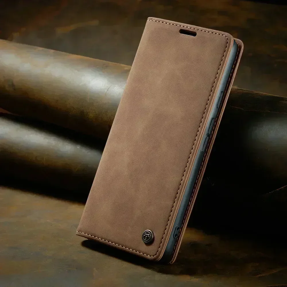 Elegant Leather Magnetic Case with Card Pouch