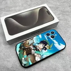G - Genshin Impact Venti Barbatos Black Soft Box Phone Case - iPhone 14 Plus (Z1)