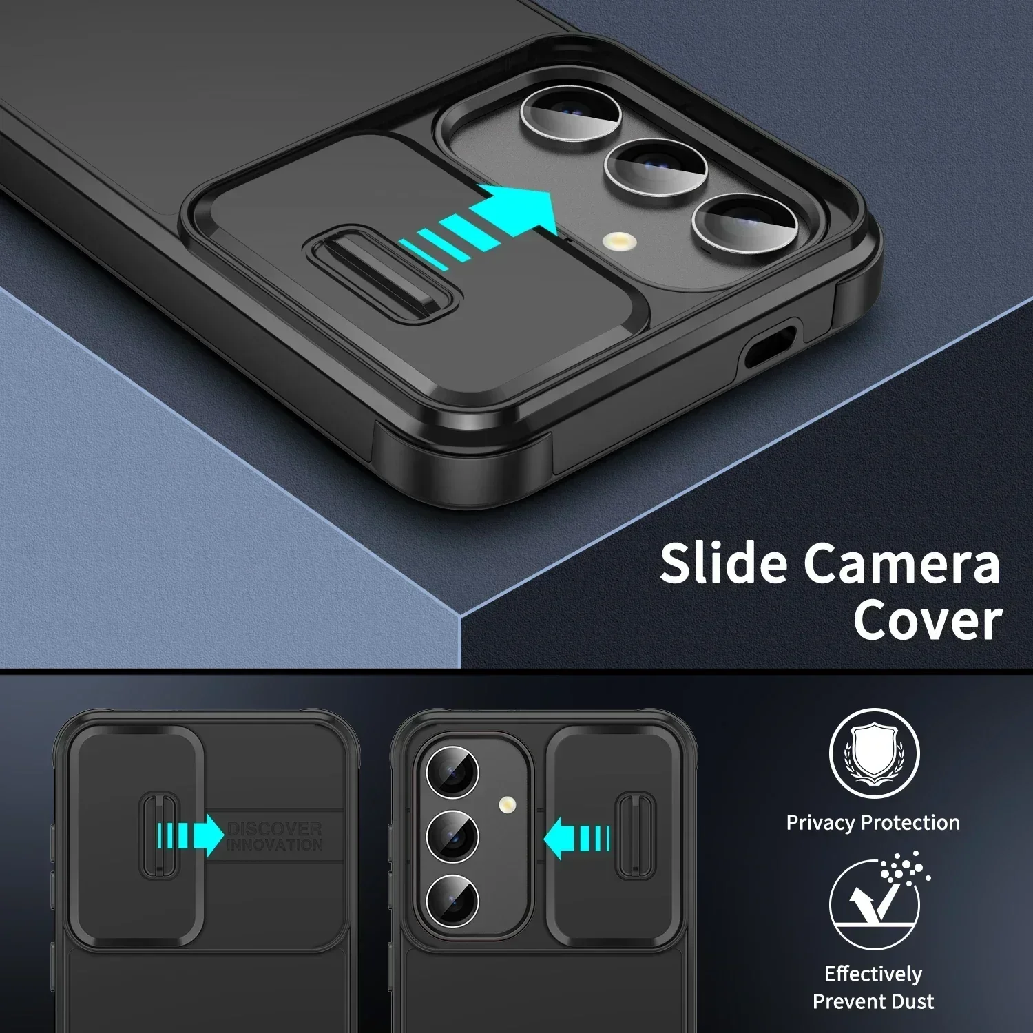Slide Camera Armor Phone Case Cover