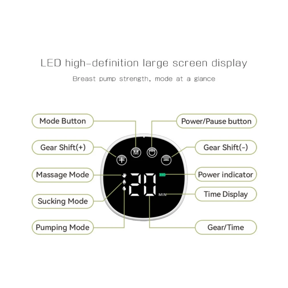 Wearable Electric Handsfree BPA Free 3 Modes 9 Levels USB Charge Milk Collectors Portable Breast Milk Pump Machine electric breast pump