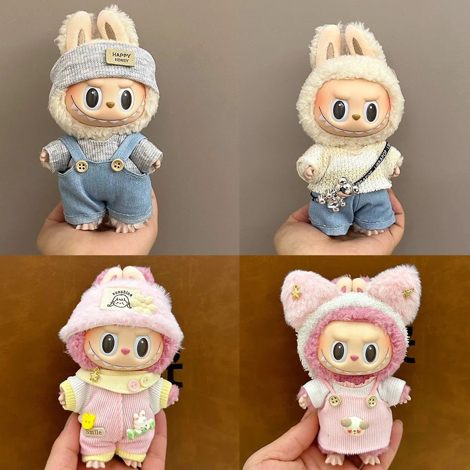 Labubu 服交換ファッション全体 Labubu アイドル V1 V2 人形衣類