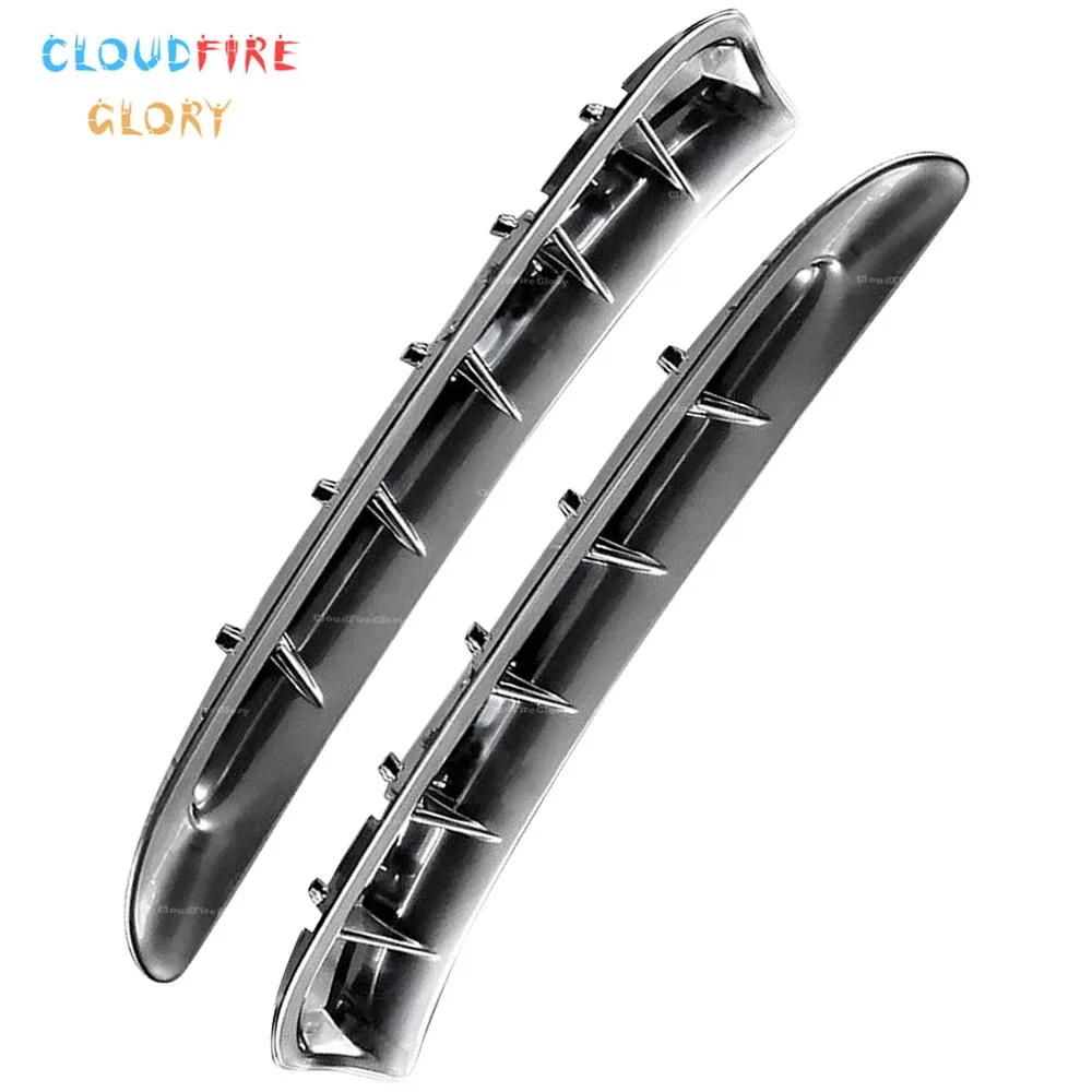 

Pair Front Left Right Side Fender Air Vent Outlet Grille Trim Silver For Porsche Panamera 2010 2011 2012 2013 2014 2015 2016