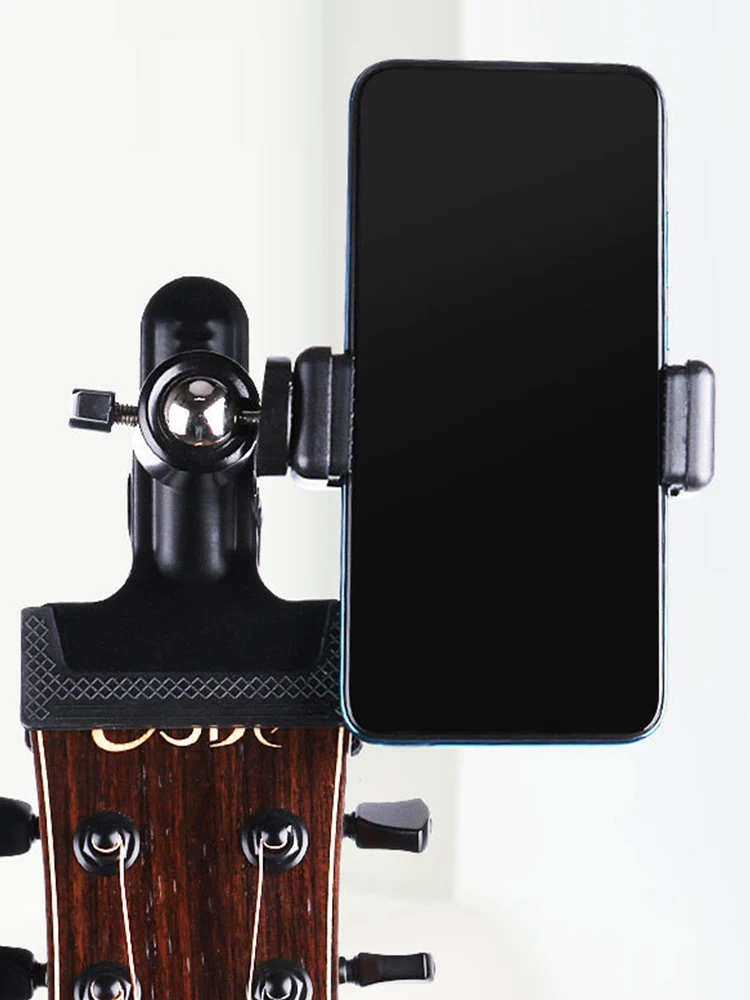 Guitar Head Phone Holder Adjustable Angle Cell Phone Stand Clamp Guitar Head Phone Mount Musical Instrument Accessories