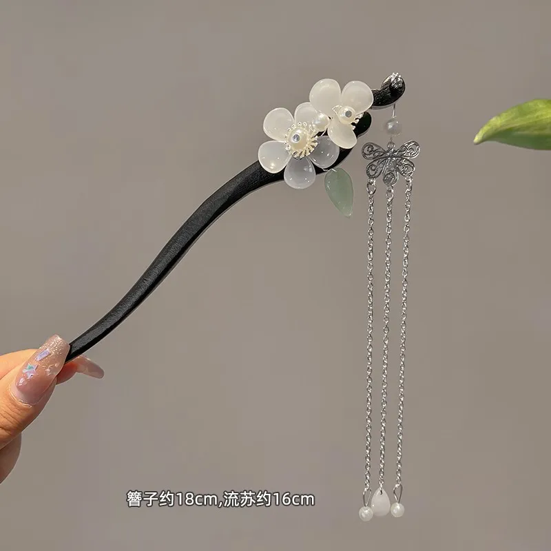 Chinese Traditional Flower Hair Sticks Vintage Wooden Hairpin Handmade Chinese Hair Stick Chopsticks Flower hair stick